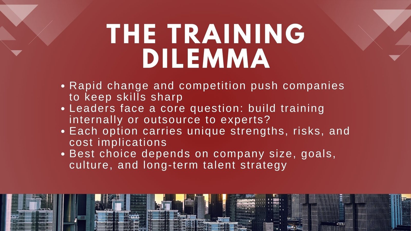 In-house Training vs Outsourcing Employee Development