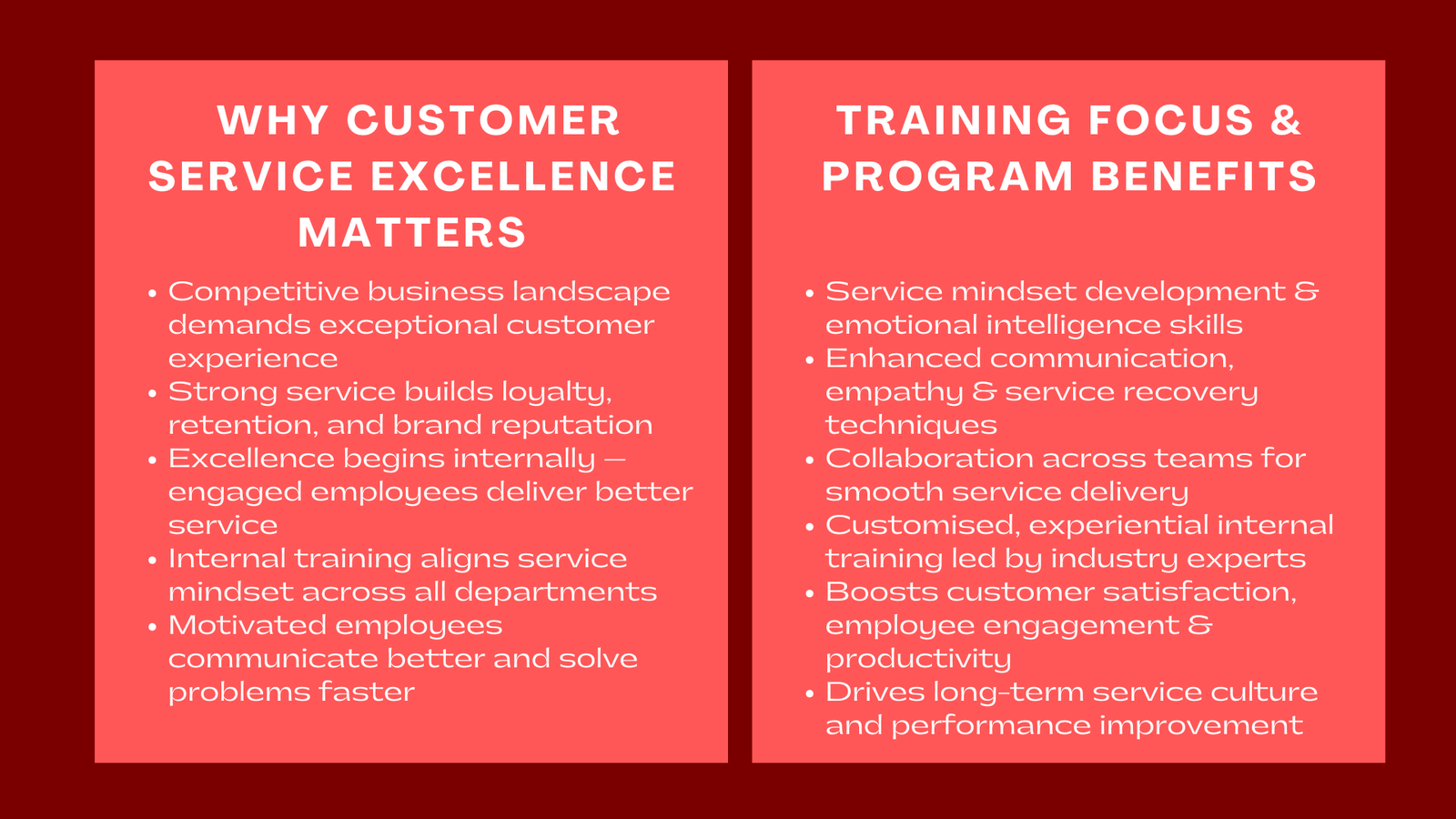 Customer Service Excellence Internal Training for Employee Engagement
