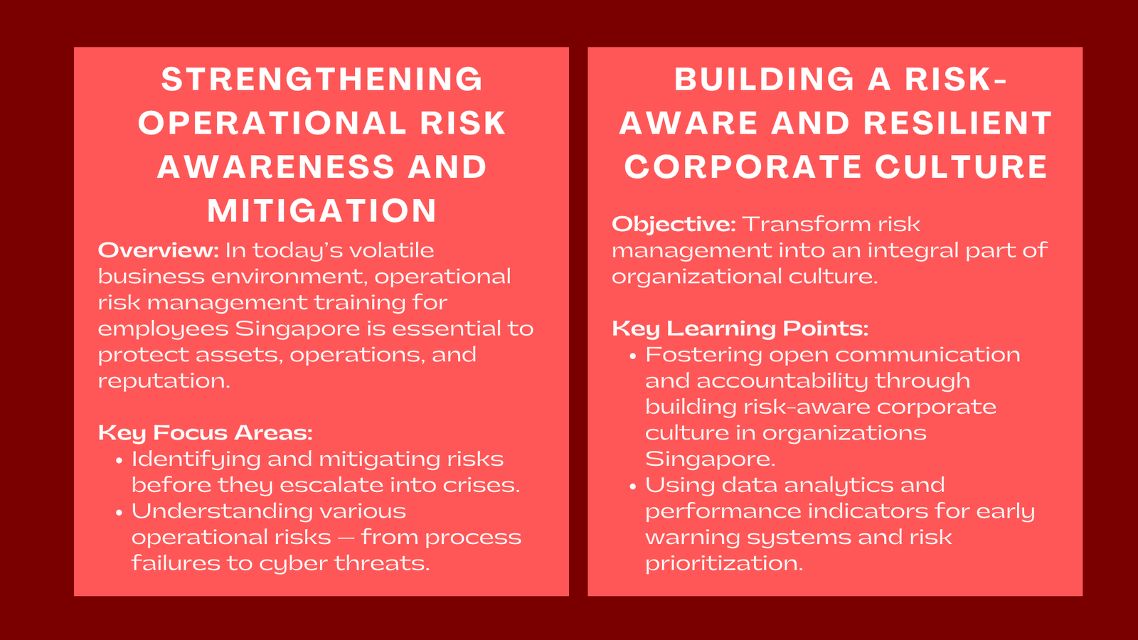 Operational Risk Management Internal Training Modules for Corporate Teams