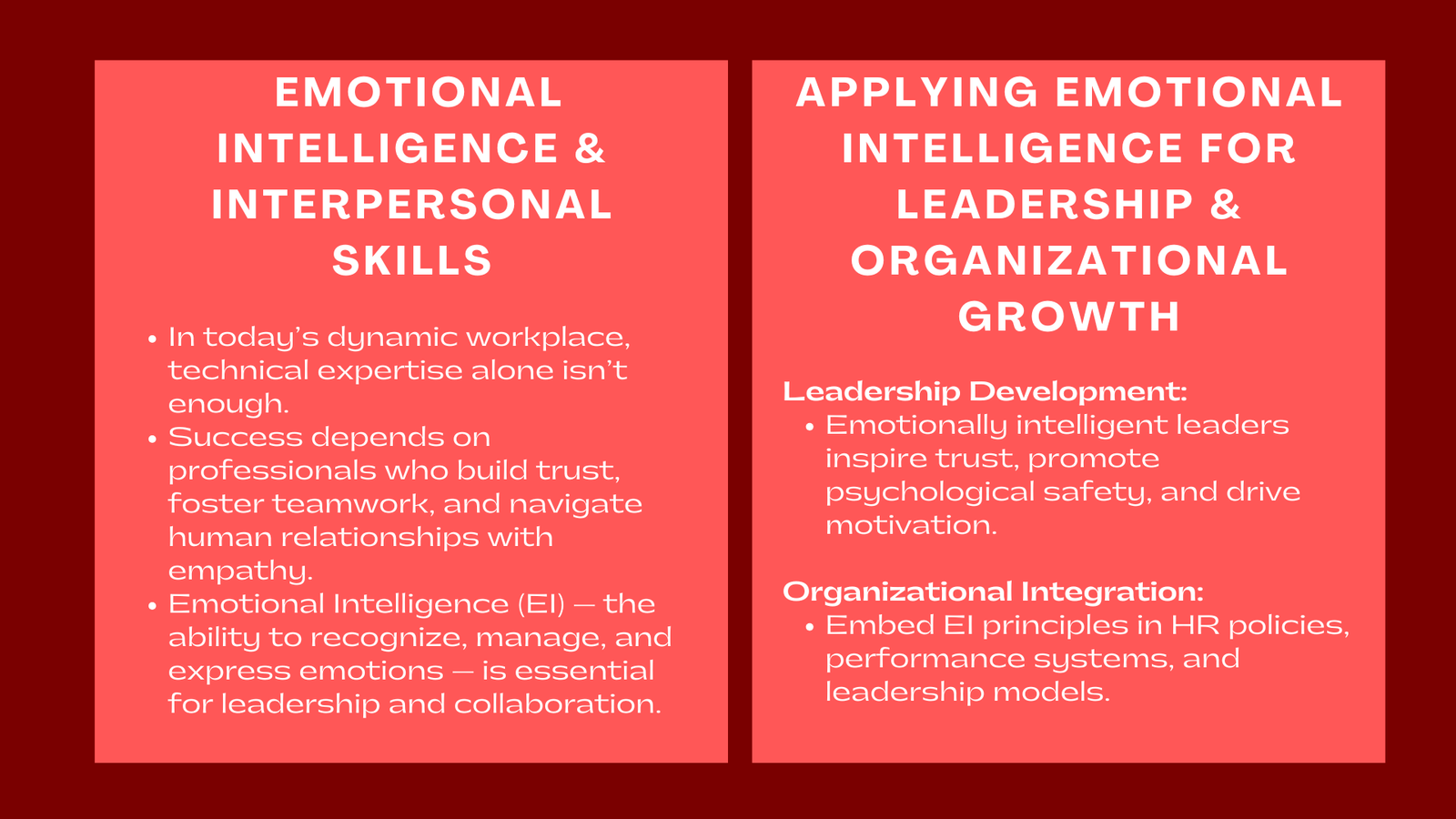 Emotional Intelligence and Interpersonal Skills Employee Training Workshops